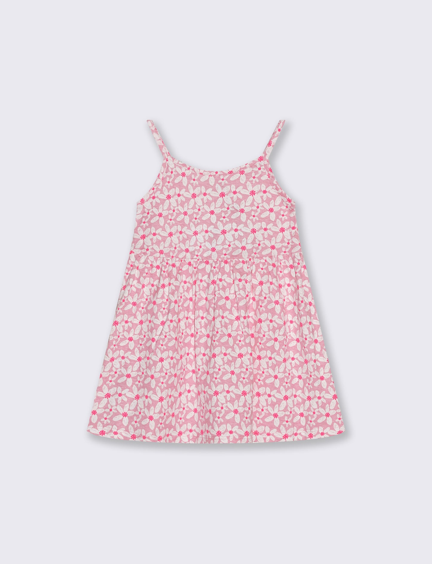 Vestitino a bretelline in cotone fresco - Rosa