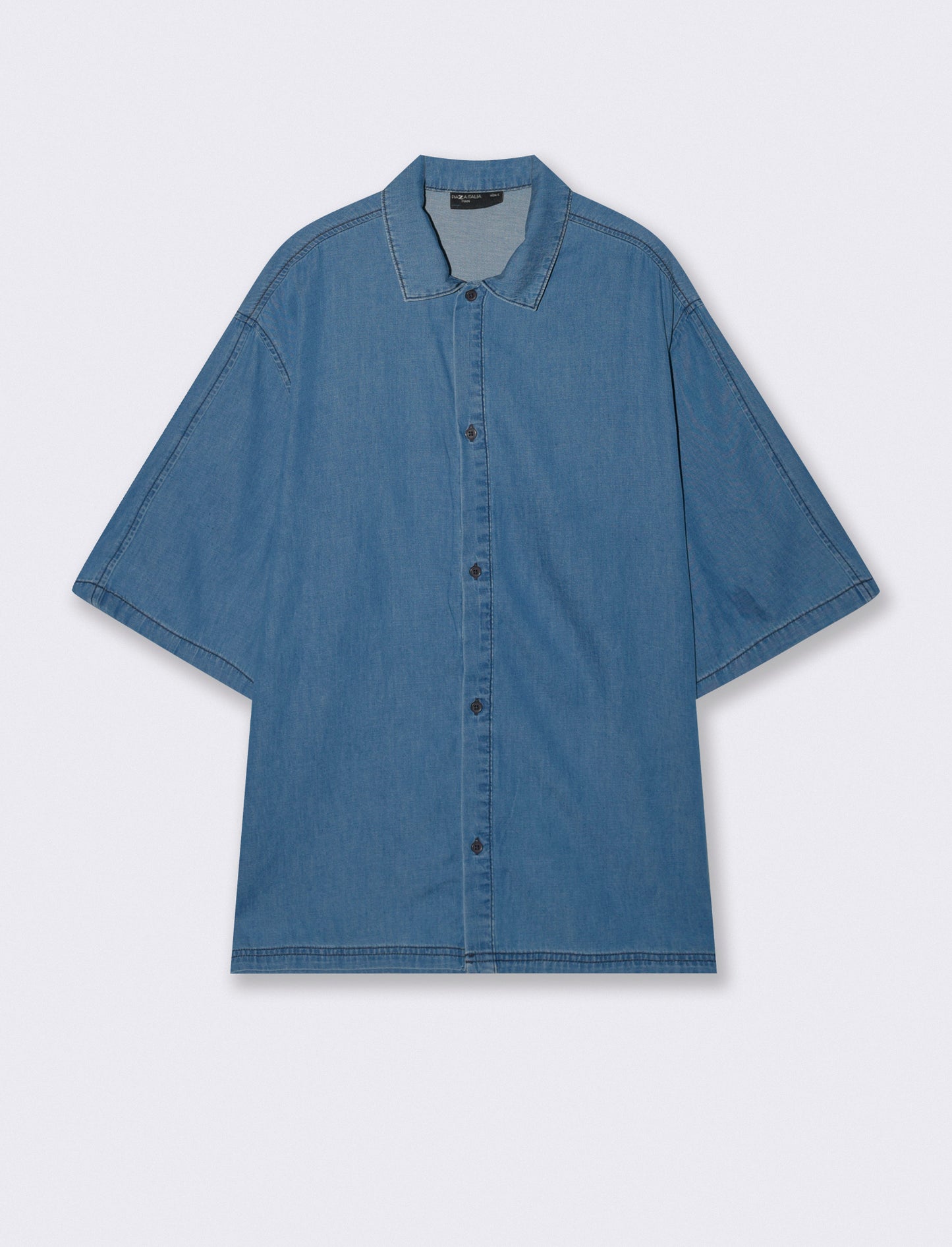 Camicia Boxy Fit in Denim Leggero - Denim
