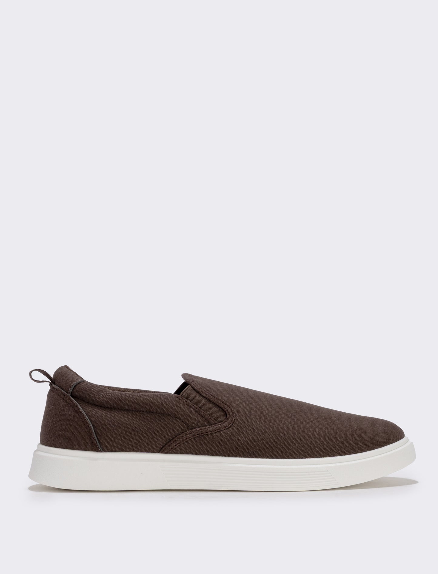Men's canvas slip-ons, two colors - Brown