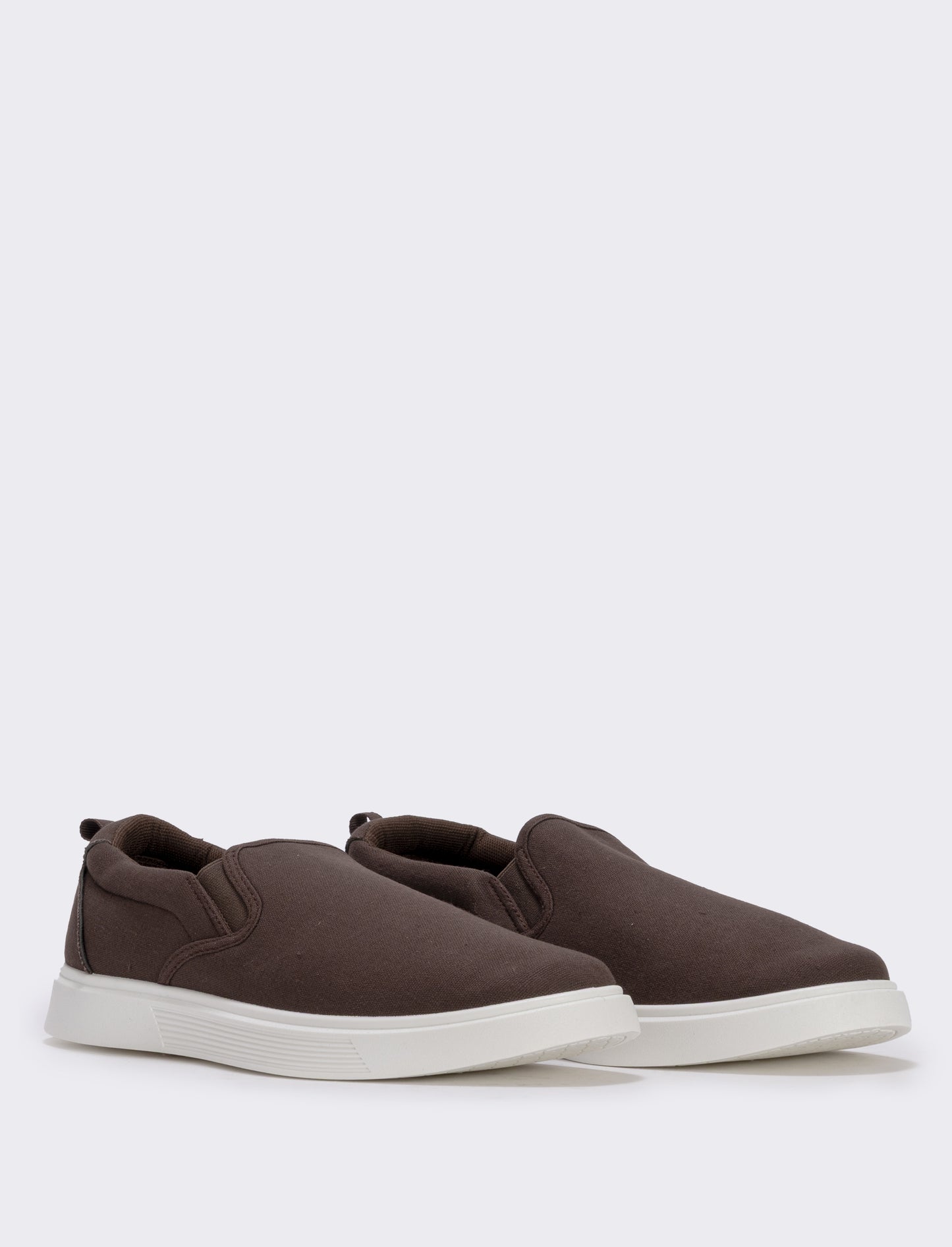 Men's canvas slip-ons, two colors - Brown