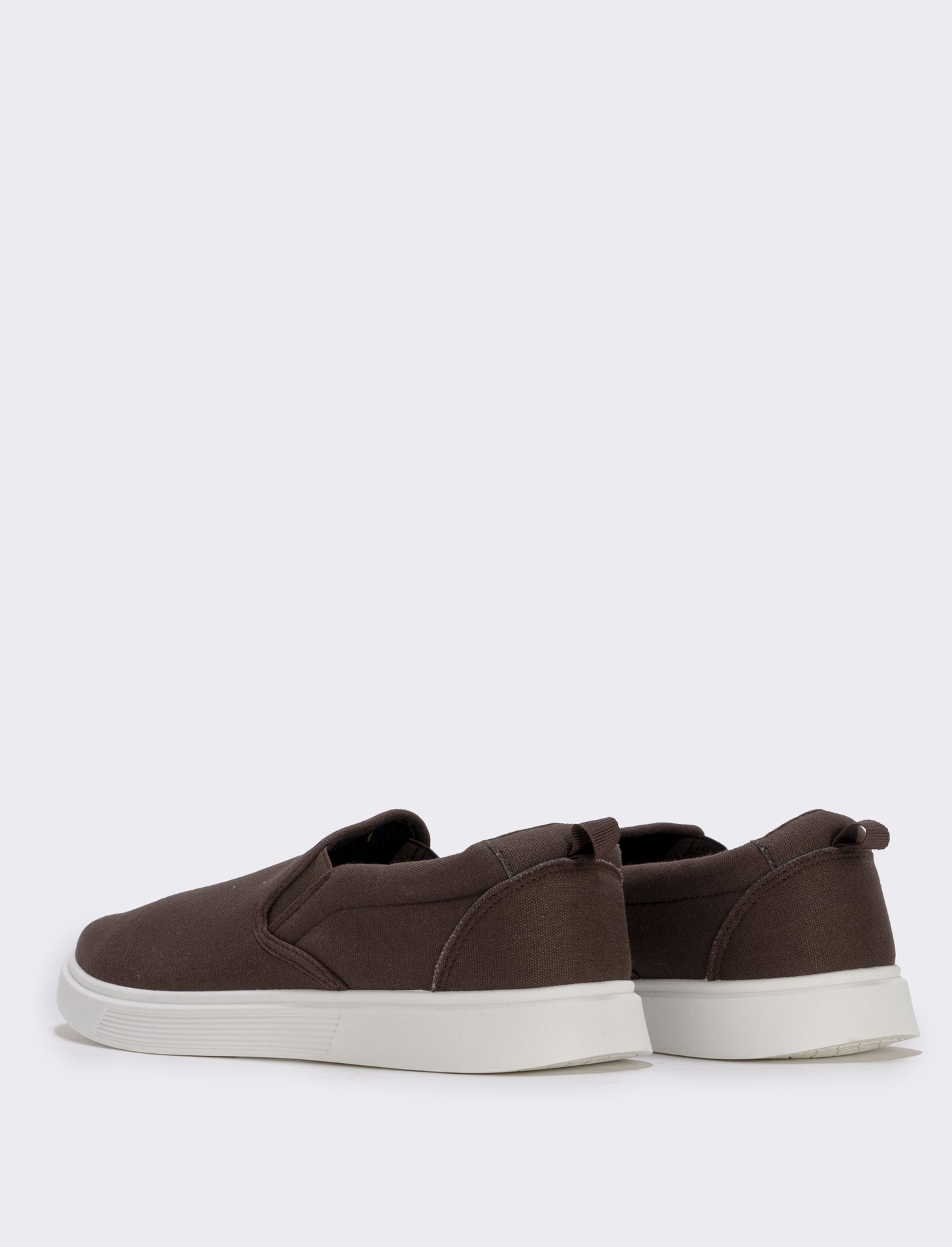 Men's canvas slip-ons, two colors - Brown