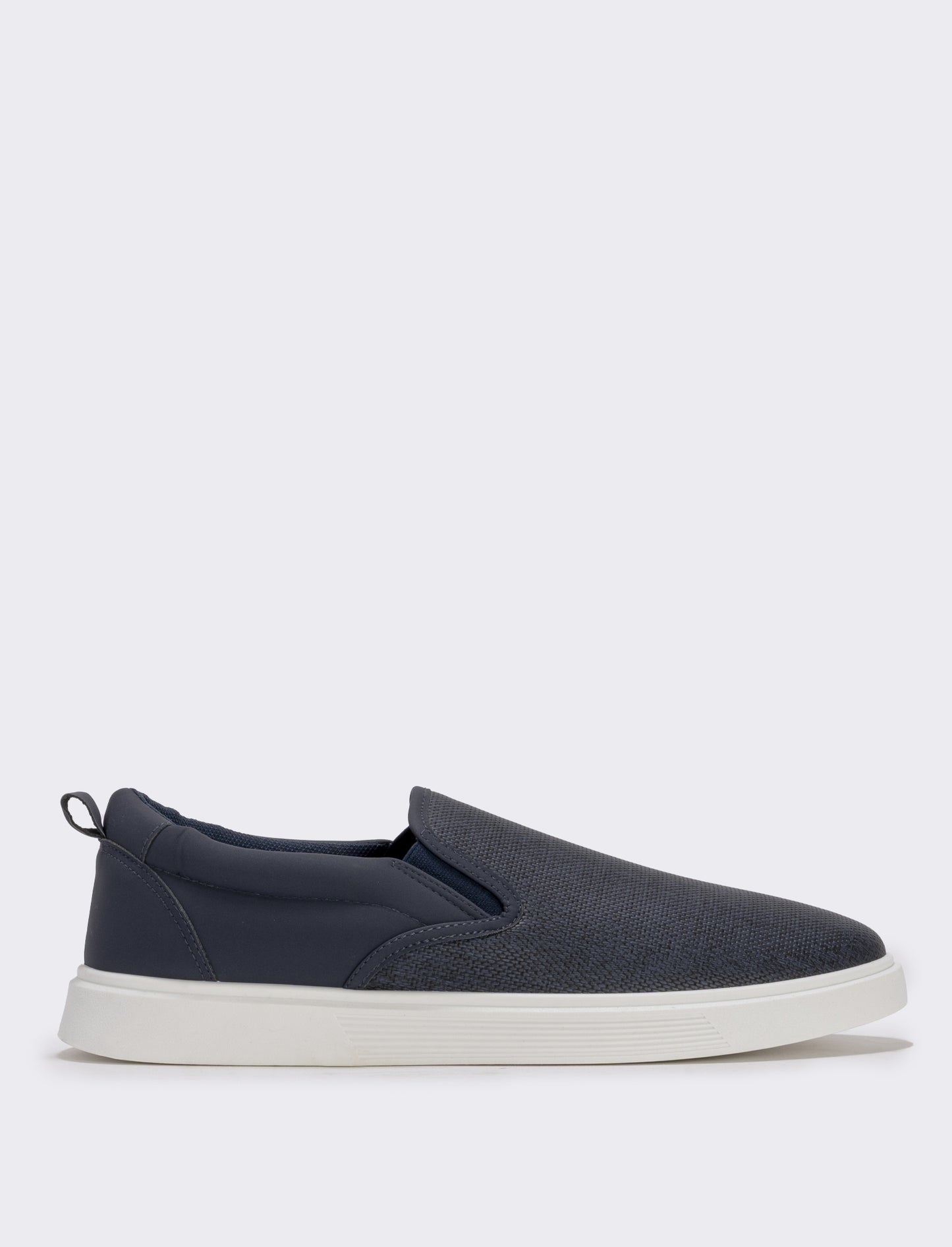 Men's blue polyurethane slip-ons - Blue