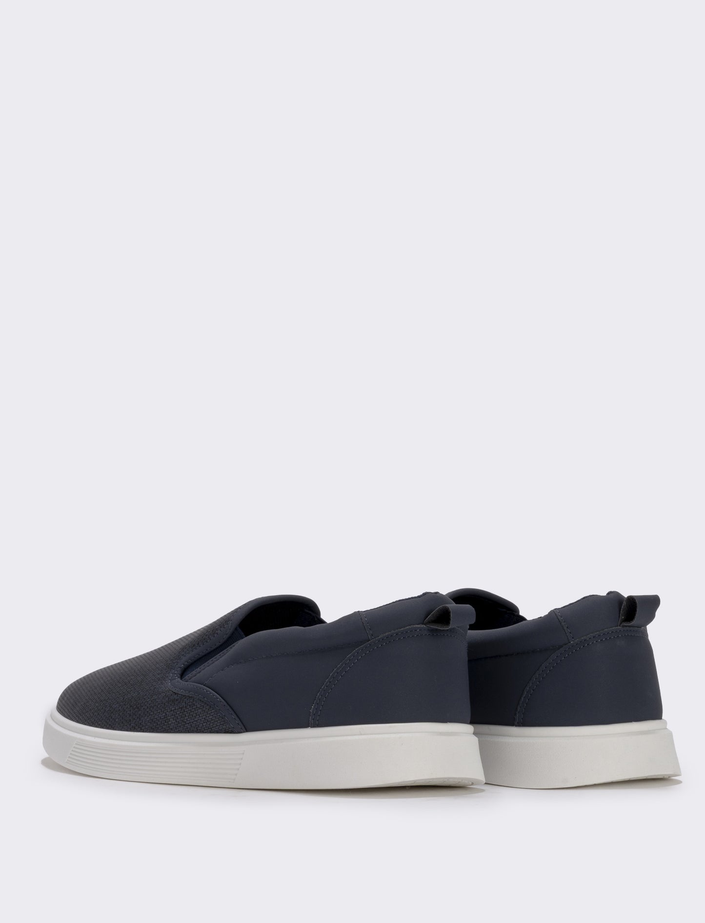 Men's blue polyurethane slip-ons - Blue