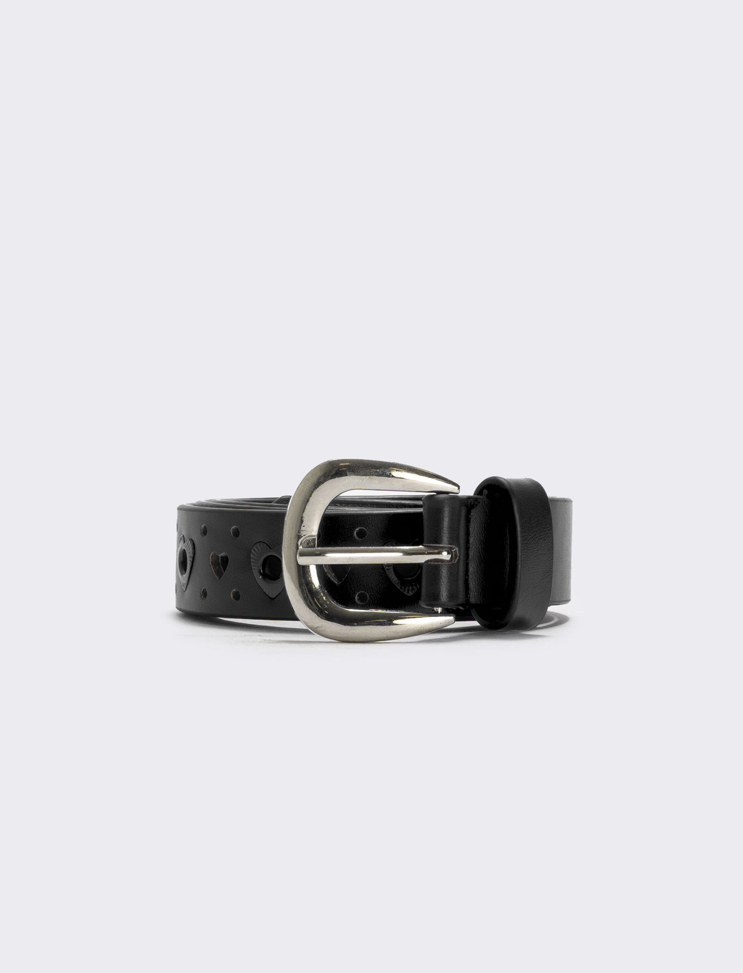 Belt with decorative heart-shaped loops - Black