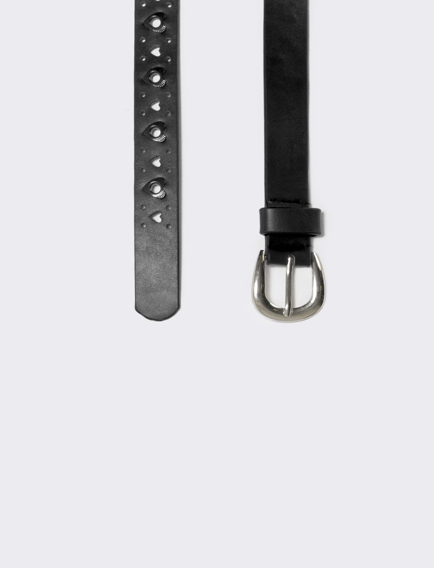 Belt with decorative heart-shaped loops - Black