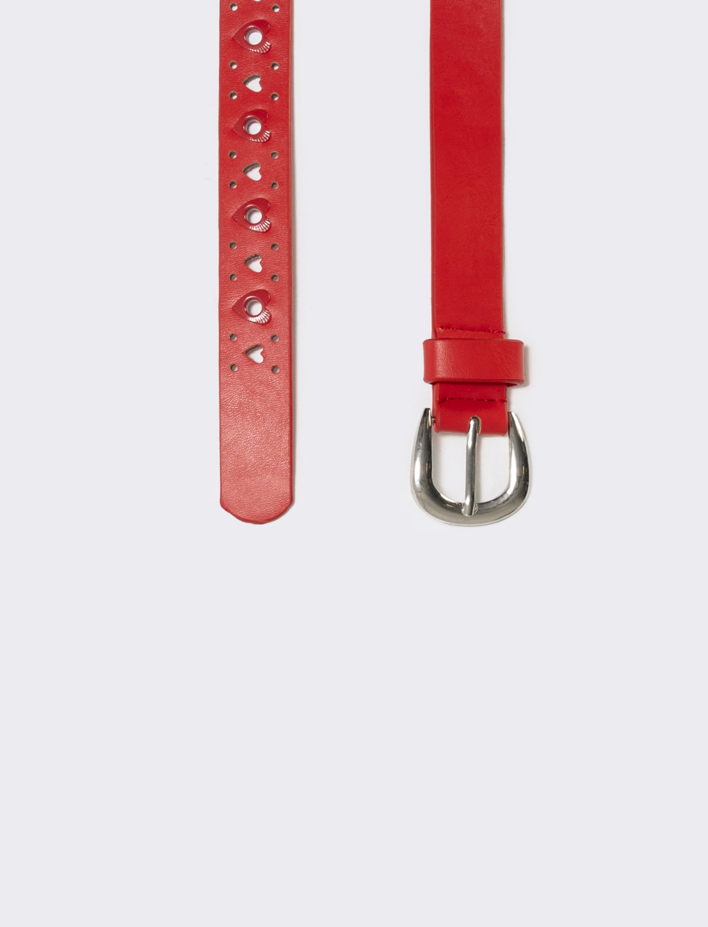 Belt with decorative heart-shaped loops - Red