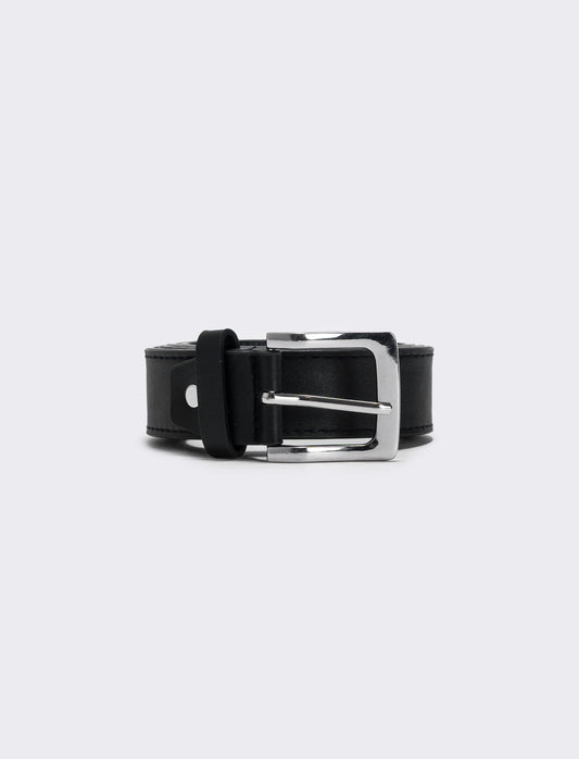 Basic men's belt elegant and versatile - Black
