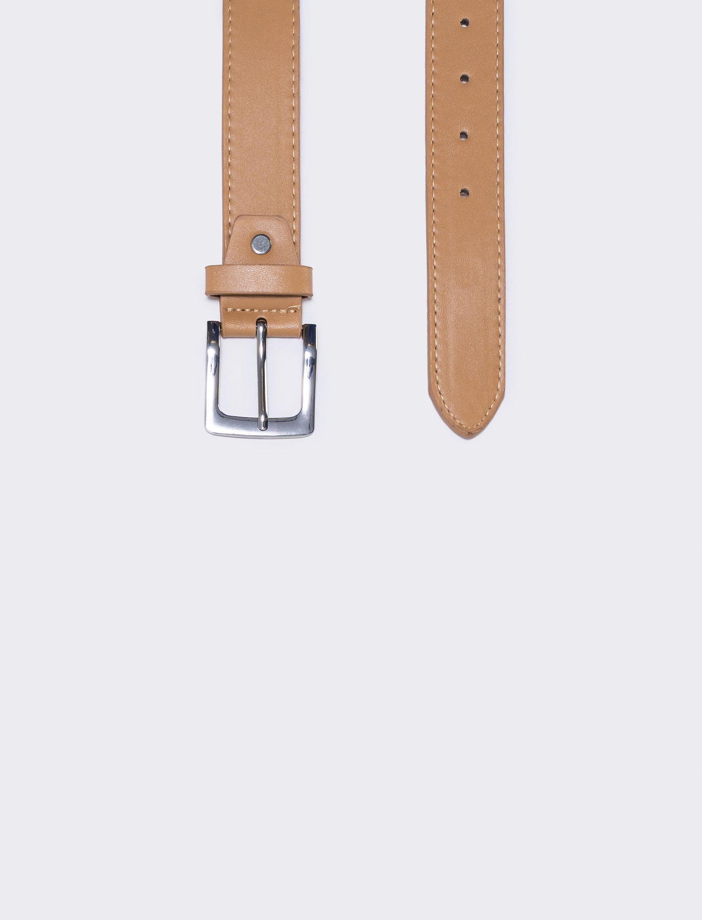 Basic men's belt elegant and versatile - Beige