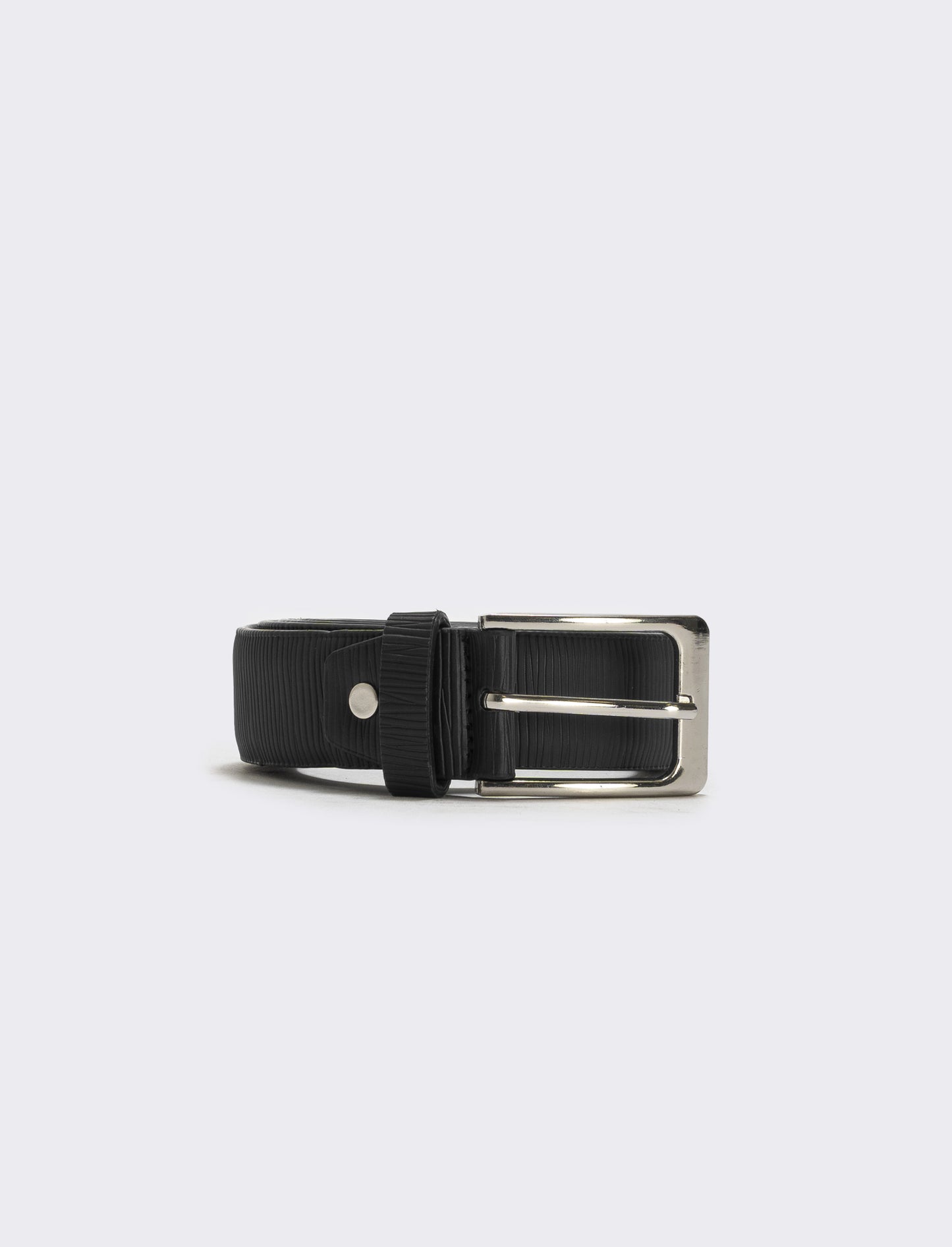 Cintura fusto rigato elegante e versatile - Nero