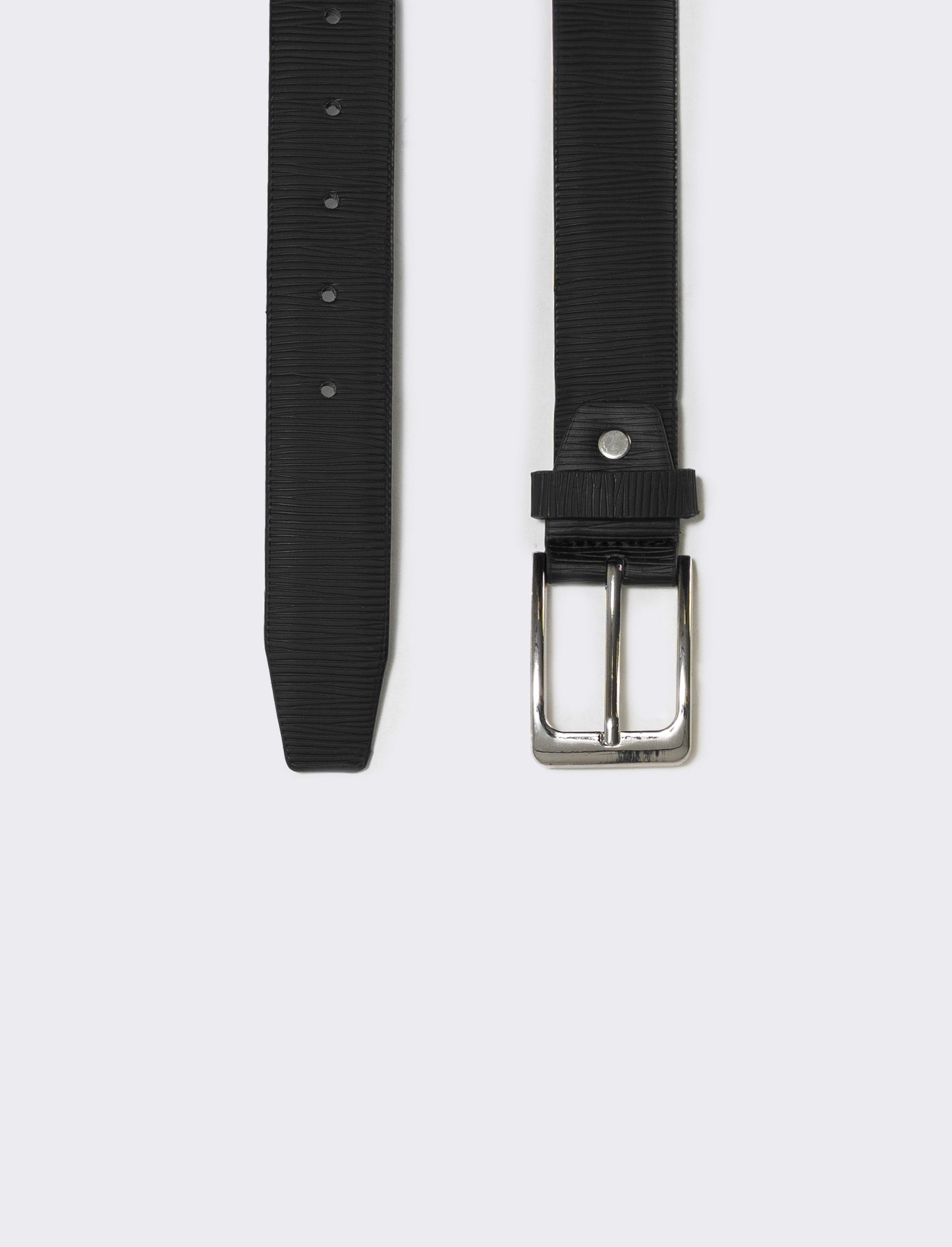 Cintura fusto rigato elegante e versatile - Nero