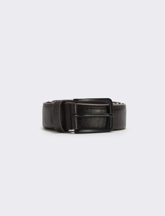 Smooth belt for men, elegant and versatile - Brown