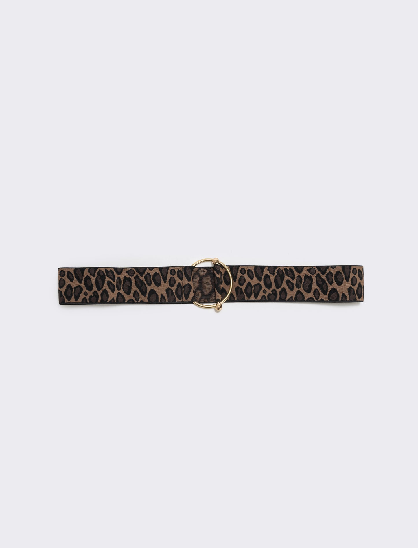 Elastic belt with round buckle - Animalier