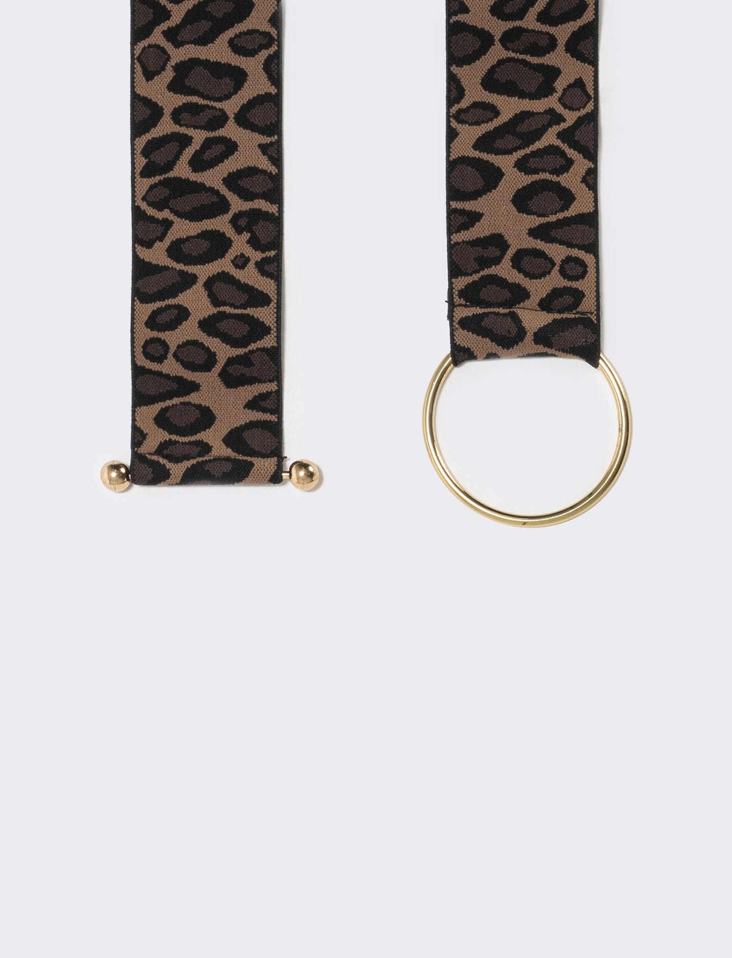 Elastic belt with round buckle - Animalier