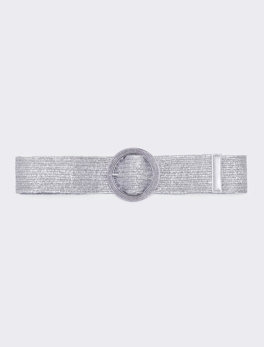 Cintura elastica laminata - Argento
