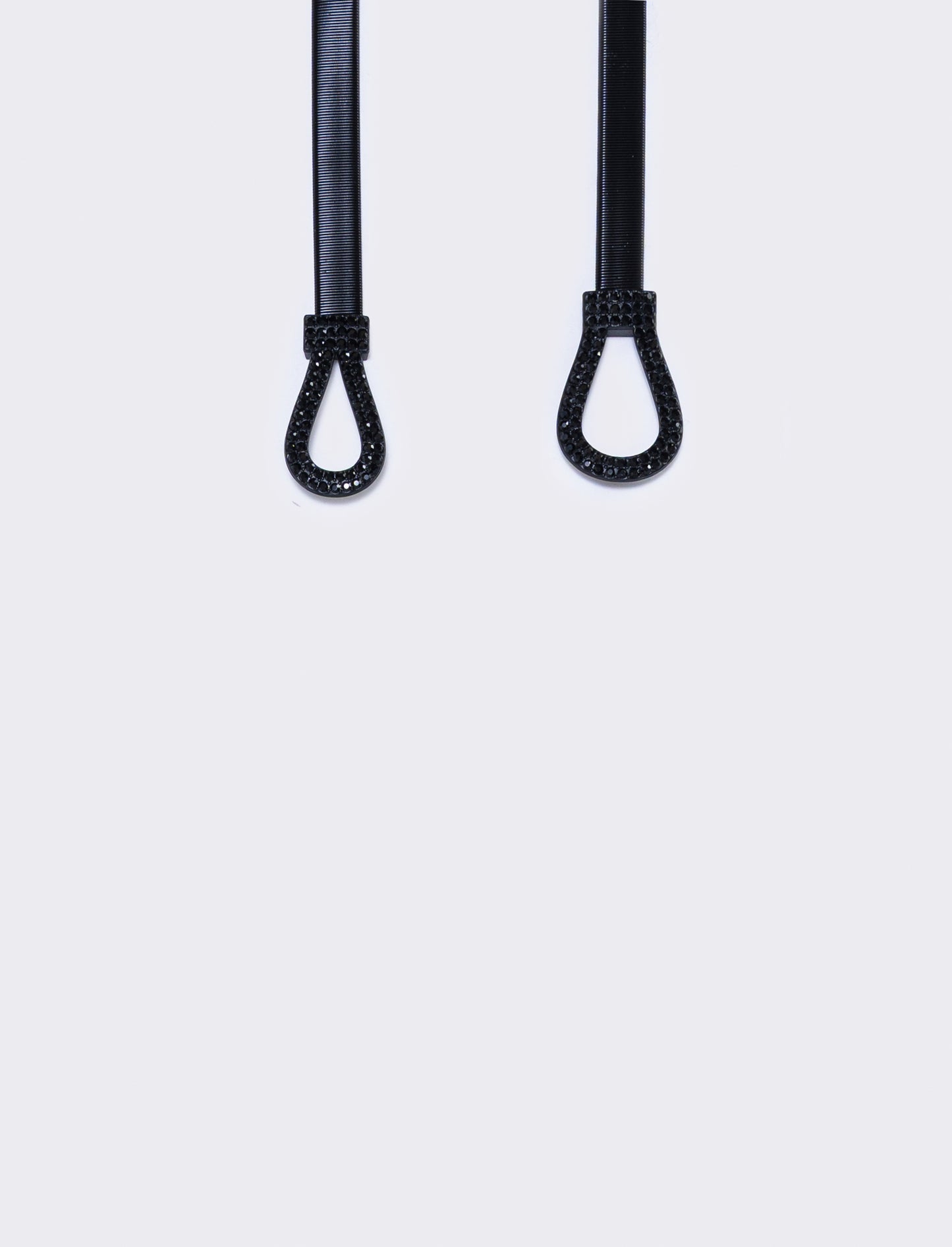 Cintura elastica con fibbia strass - Nero