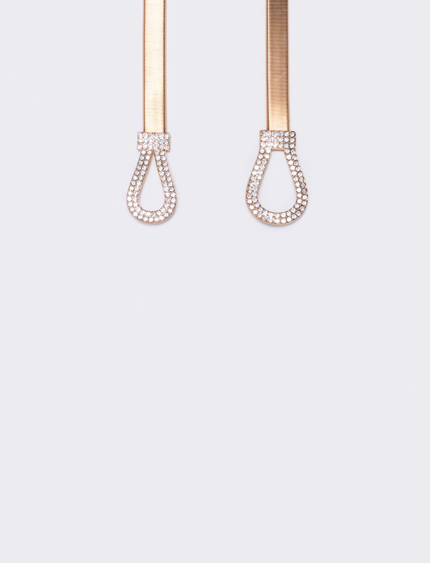 Cintura elastica con fibbia strass - Oro