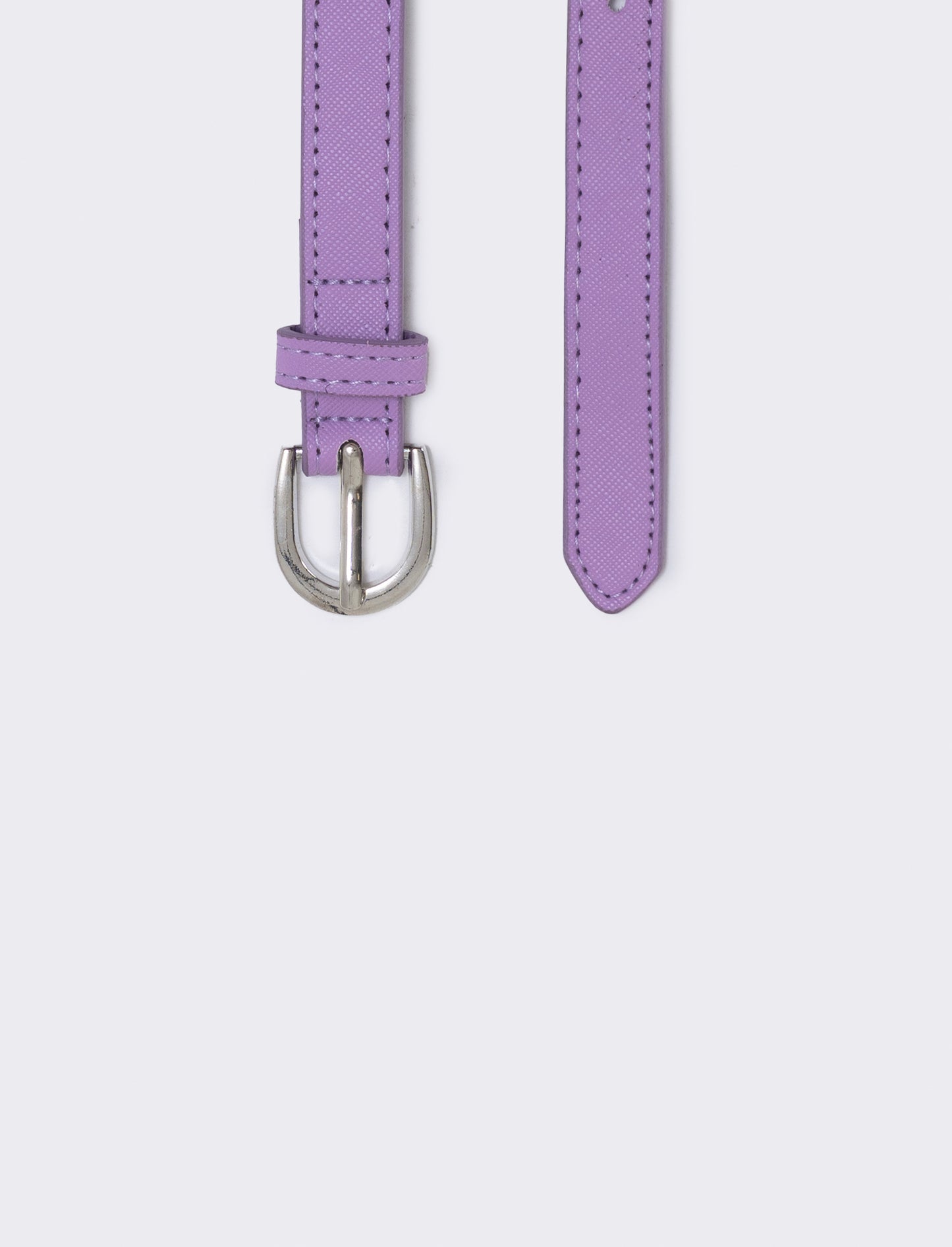 Cintura saffiano con fiorellini colorati - Lilla