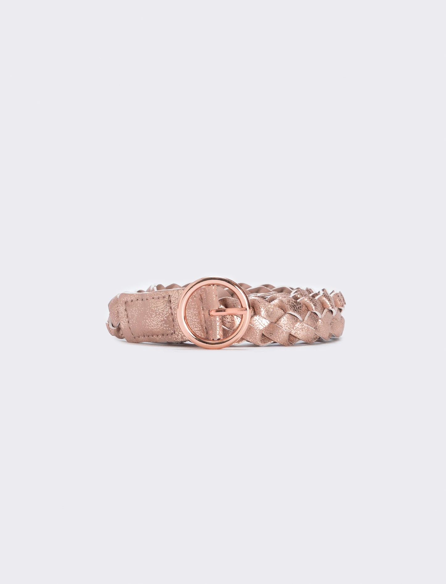 Cintura intrecciata metallizzata elegante - Oro rosa