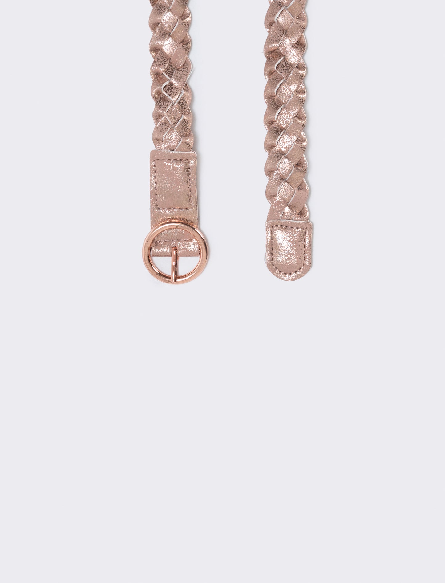 Cintura intrecciata metallizzata elegante - Oro rosa