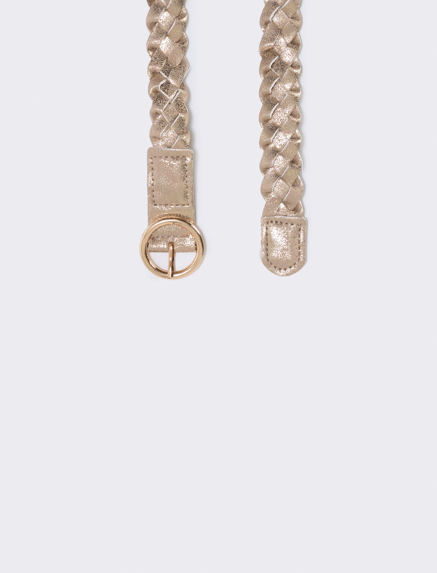 Elegant metallic woven belt - Gold