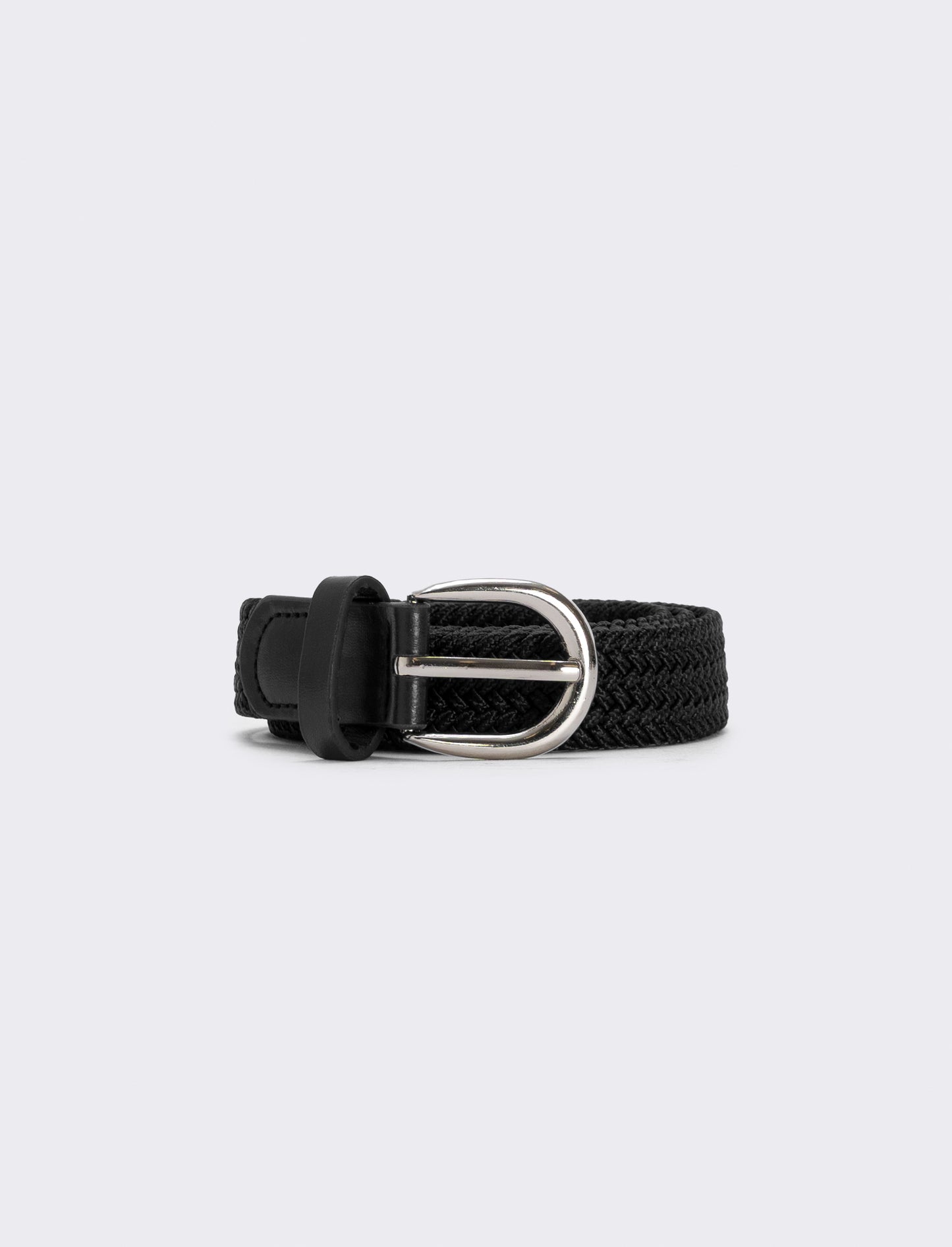 Cintura elastica intrecciata versatile - Nero