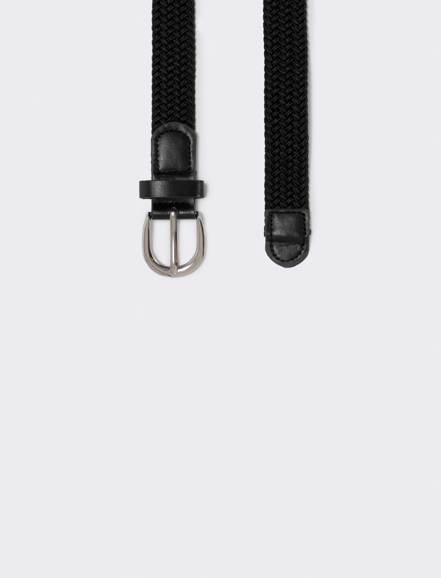 Cintura elastica intrecciata versatile - Nero