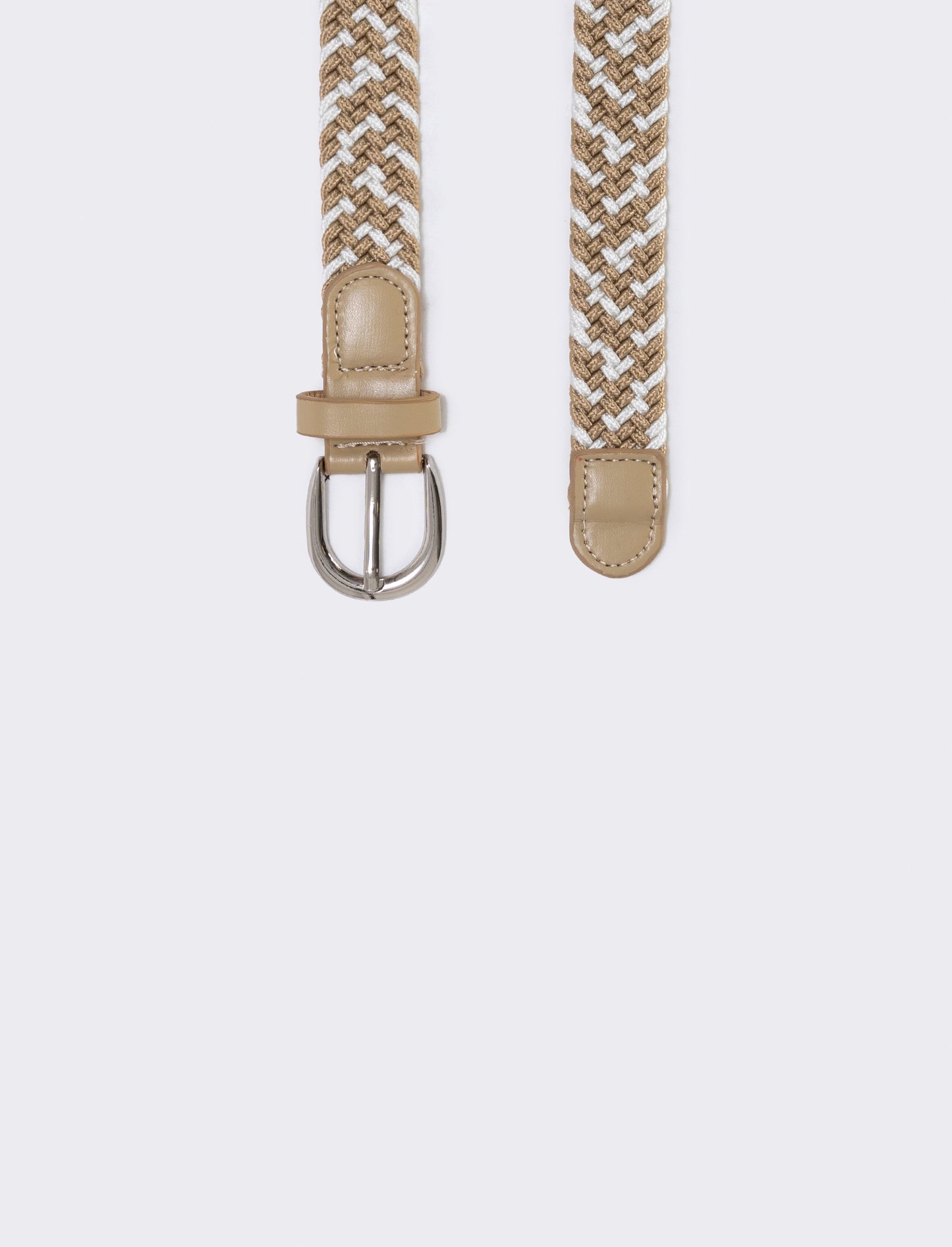 Cintura elastica intrecciata versatile - Beige
