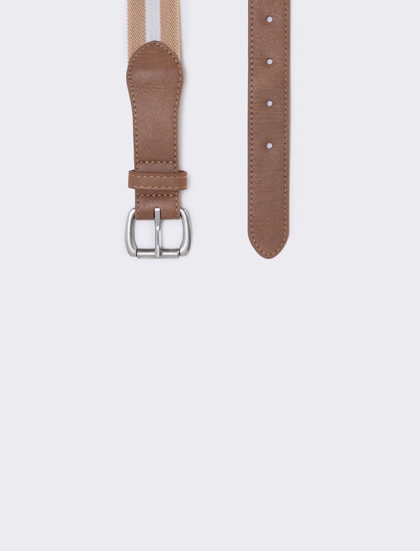 Cintura elastica a righe stilosa - Beige