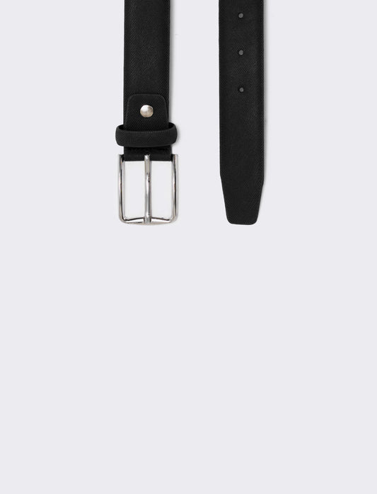 Cintura gommata rigata elegante e versatile - Nero