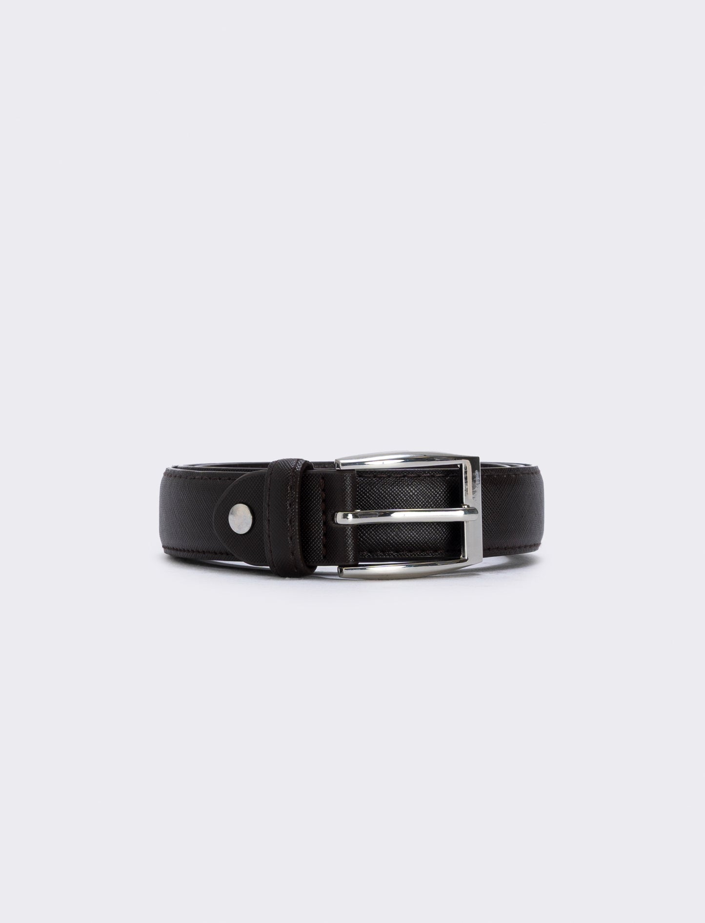Cintura saffiano uomo elegante e versatile - Moro