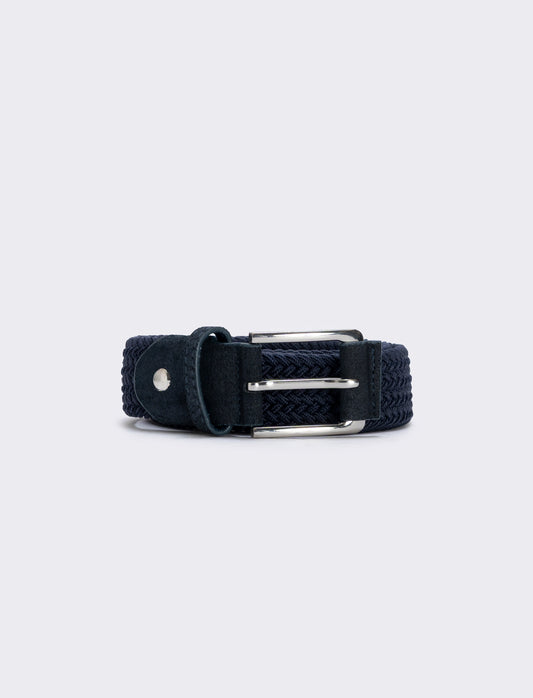 Cintura elastica intrecciata elegante - Blu
