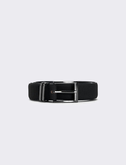 Cintura fusto nido d'ape elegante - Nero