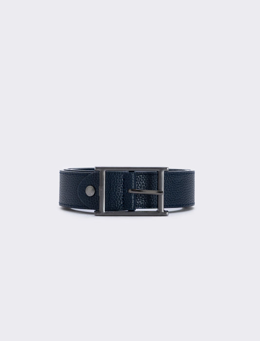Cintura uomo con stampa dollaro - Blu navy
