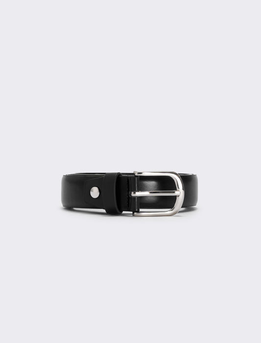 Cintura liscia 3 cm per uomo - Nero
