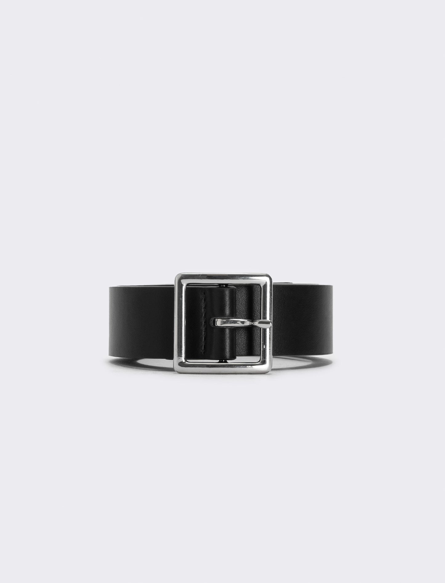 Cintura fibbia satinata elegante e versatile - Nero