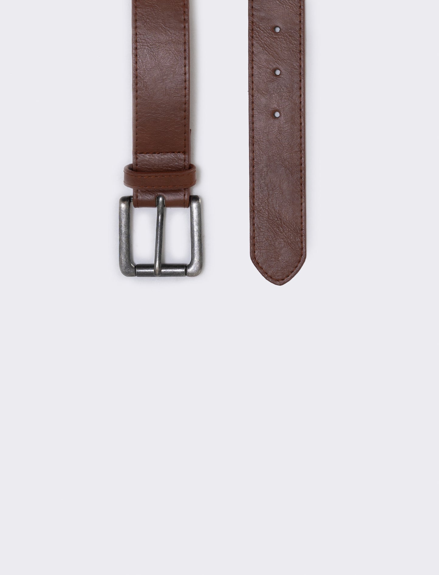 Waist Belt with Elegant Stitching - Brown