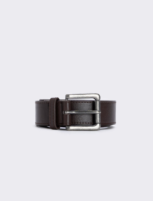 Cintura fusto con cucitura elegante - Marrone