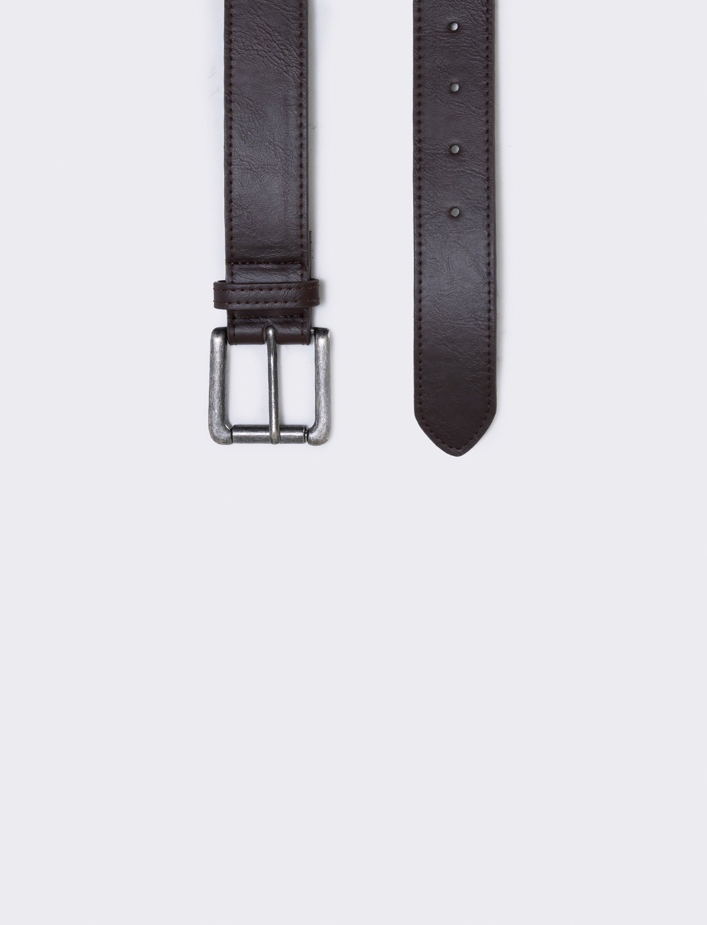 Waist Belt with Elegant Stitching - Brown