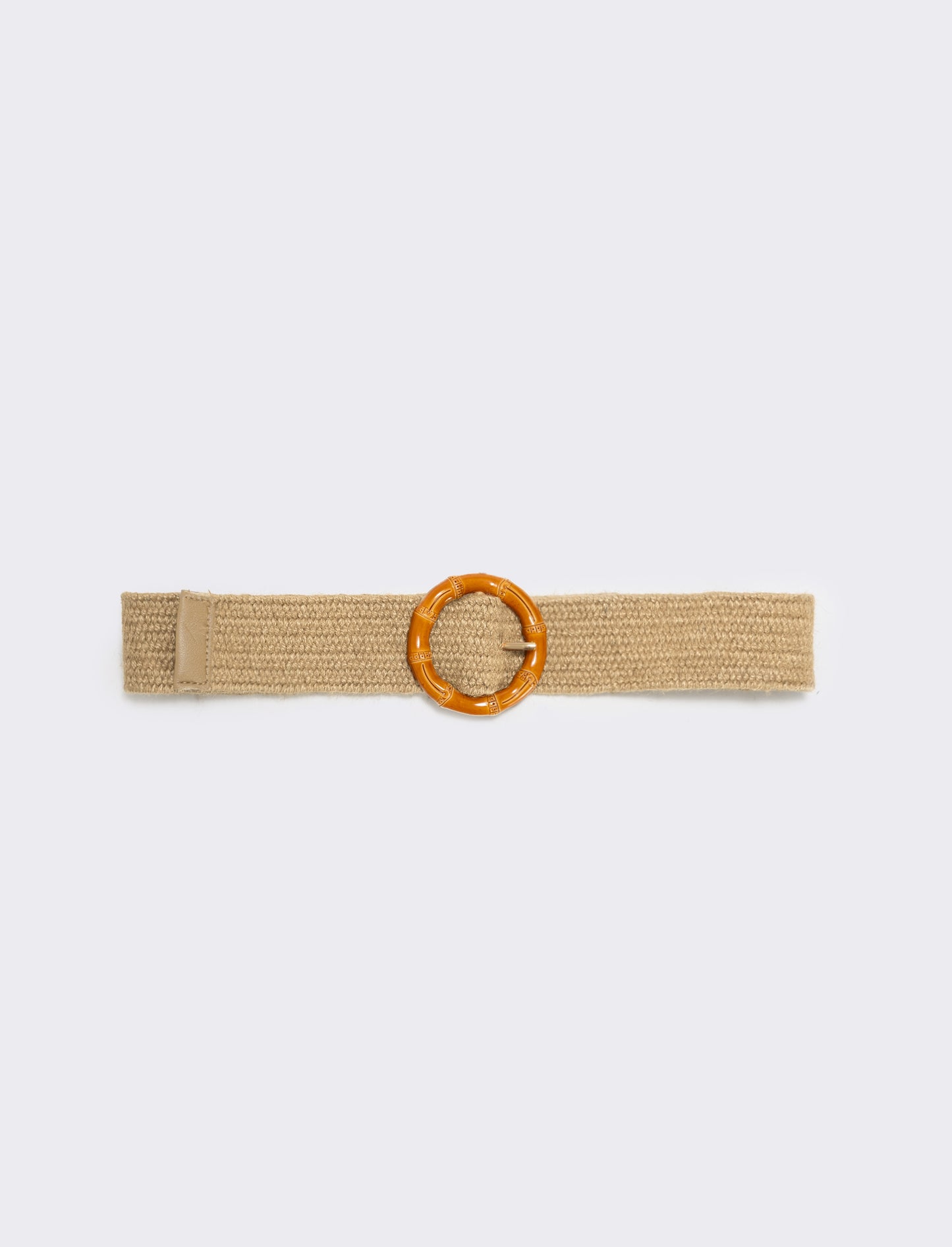 Elastic straw effect belt - Beige