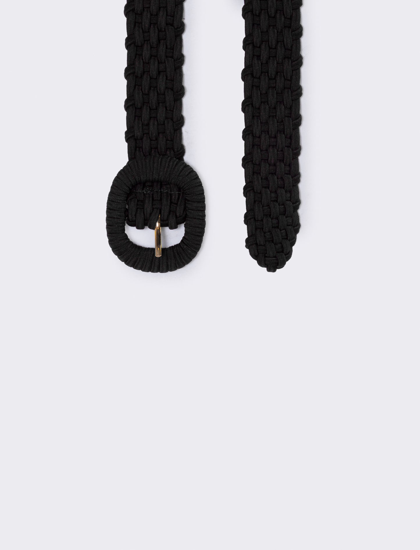 Cintura elastica intrecciata - Nero