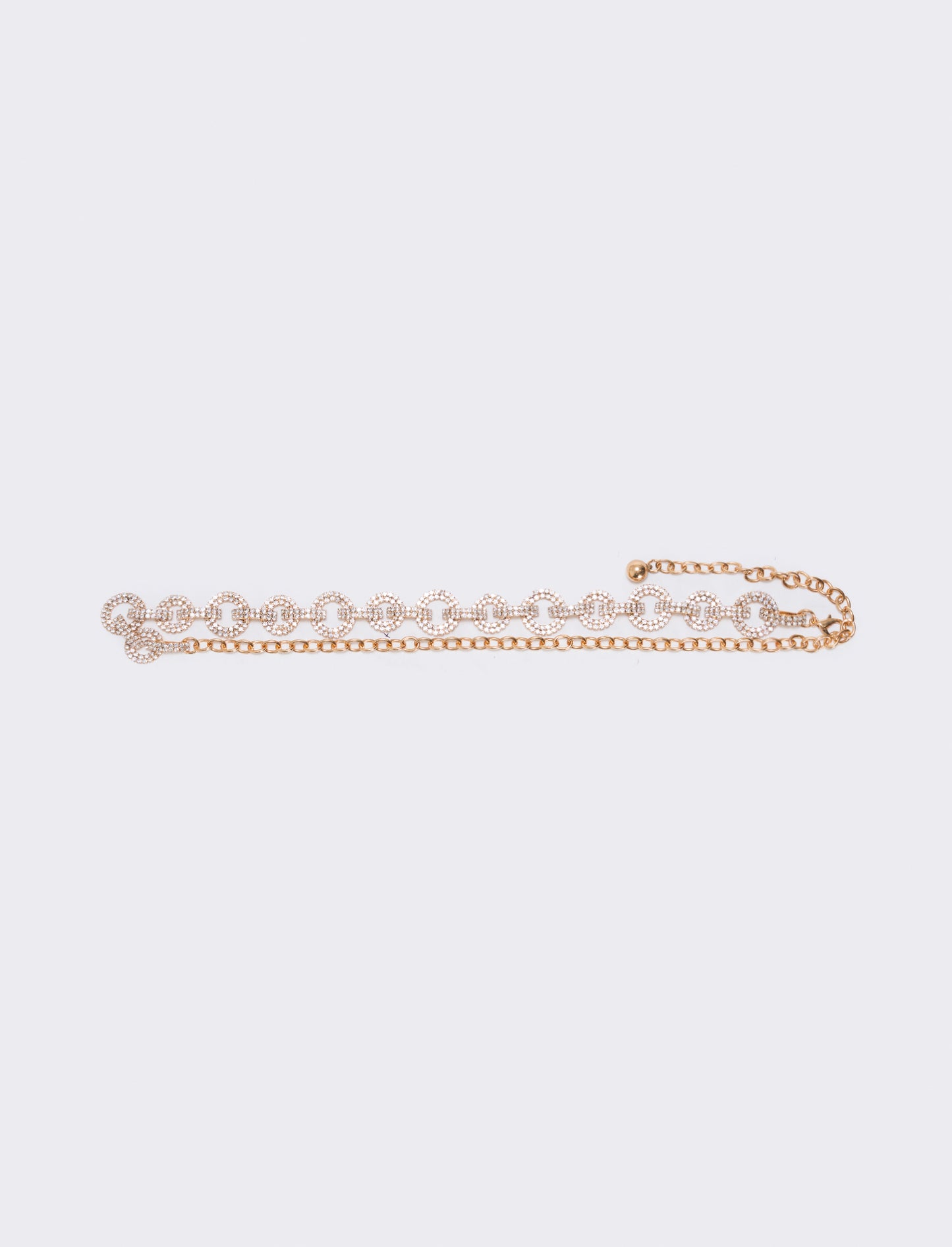 Cintura con cerchi in strass - Oro
