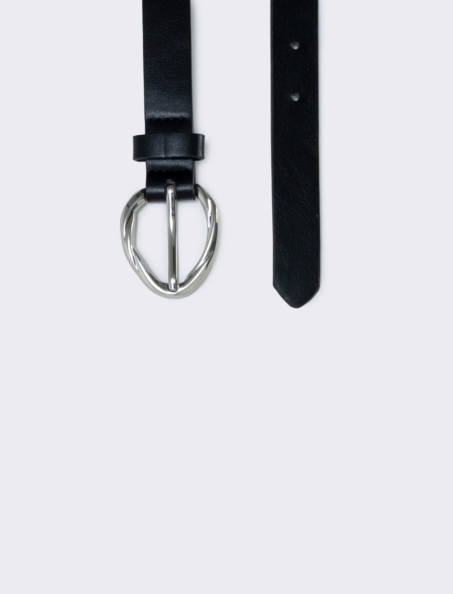 Basic belt with braided buckle - Black