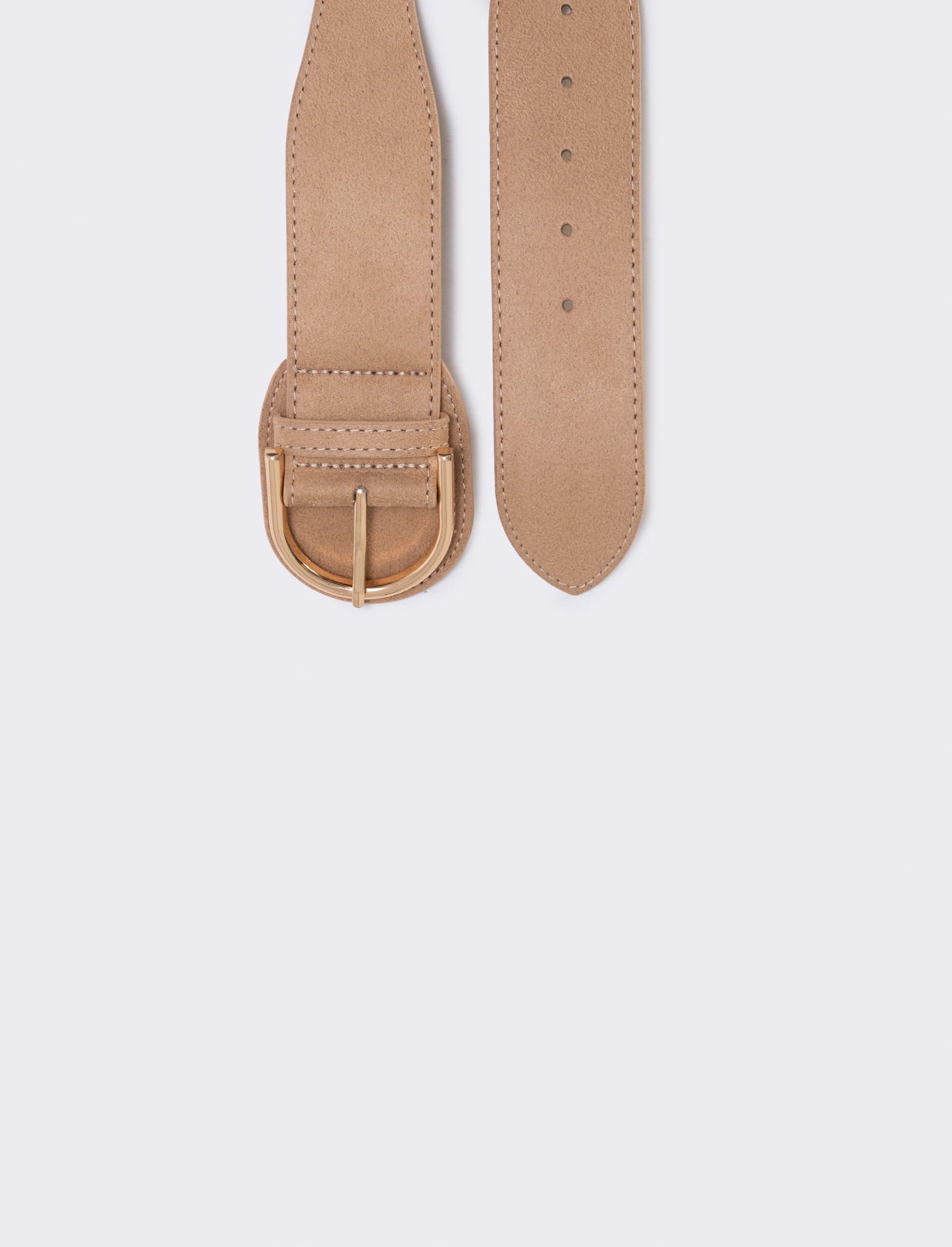 Elegant suede belt - Beige