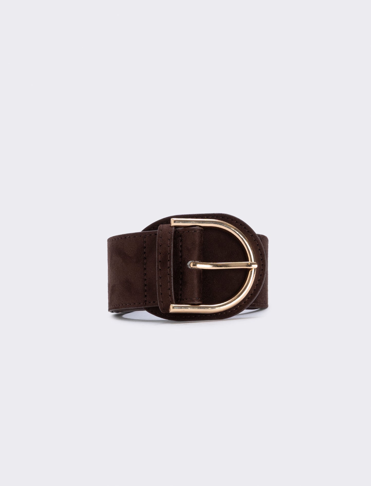 Elegant suede belt - Brown