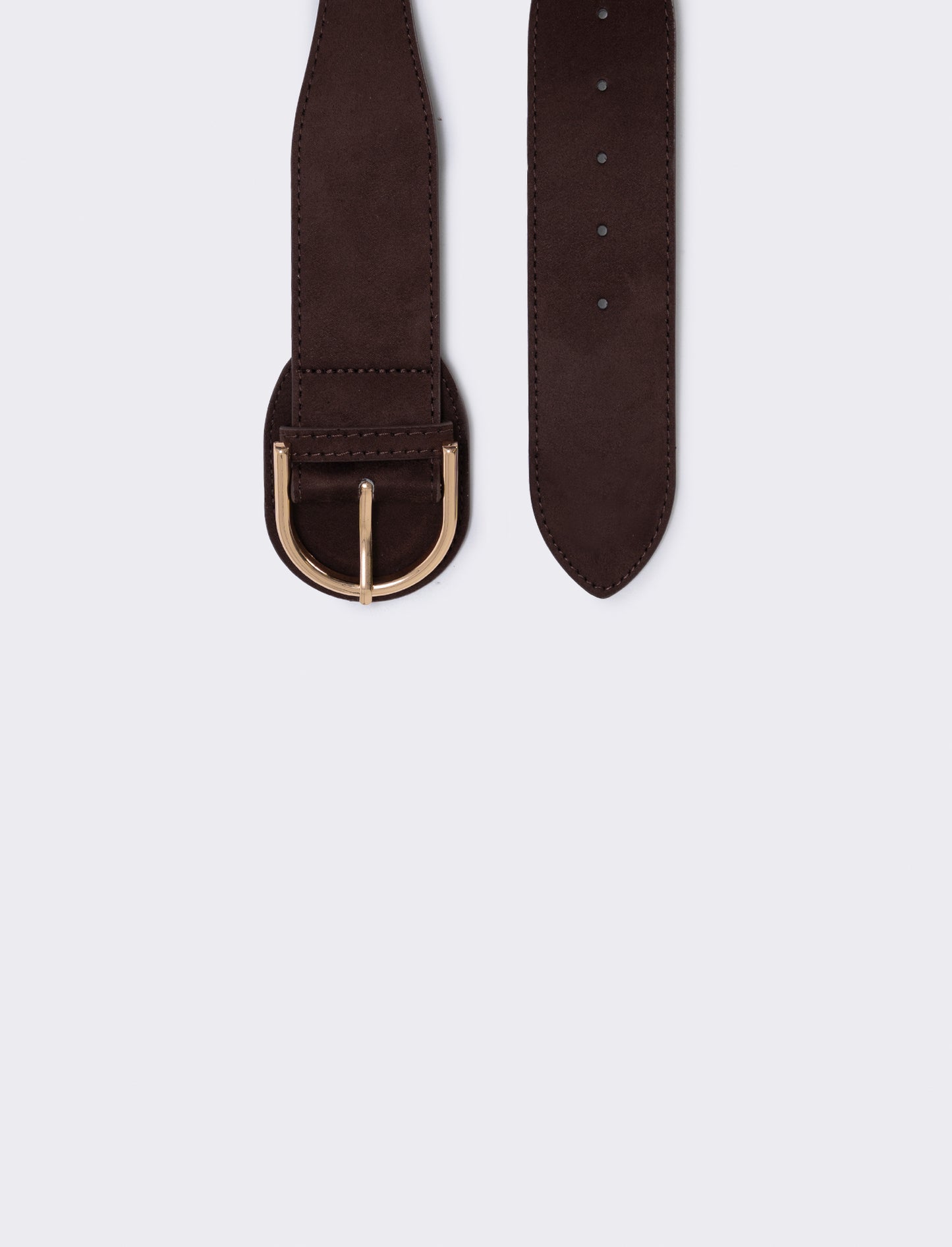 Elegant suede belt - Brown