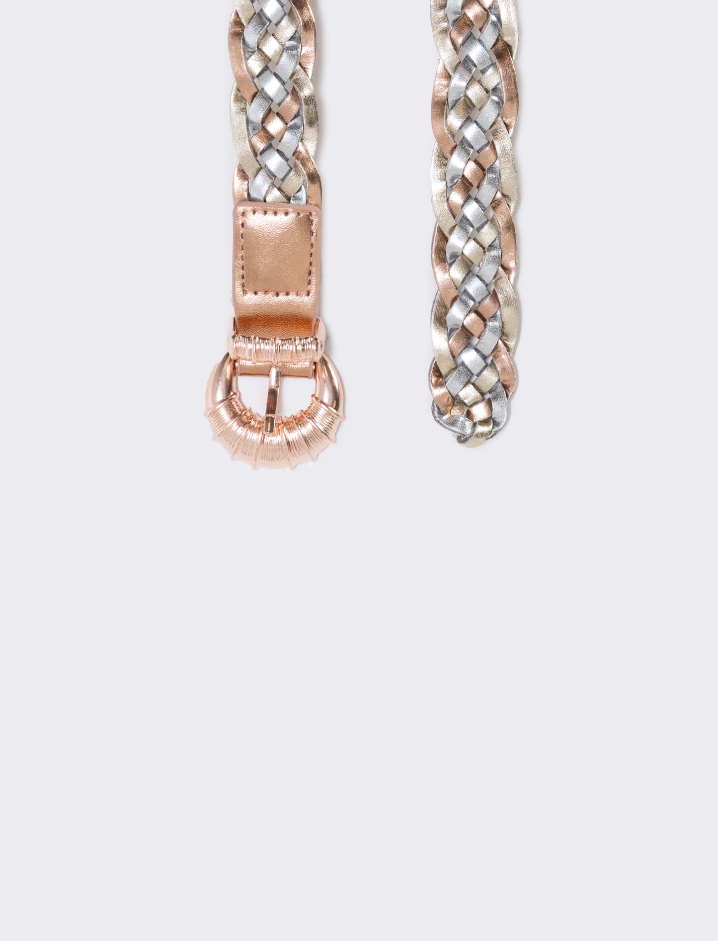 Metallic Braided Belt - Multicolor