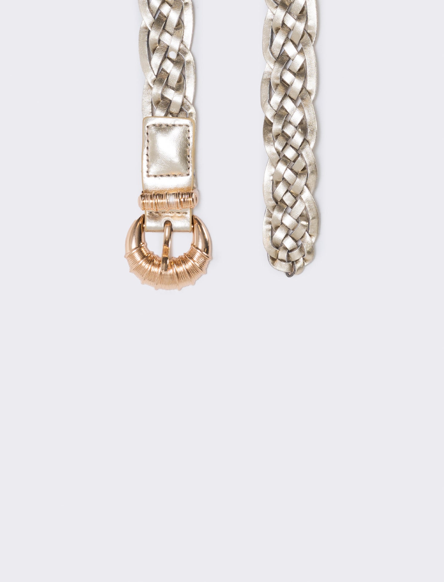 Cintura intrecciata metallizzata - Oro