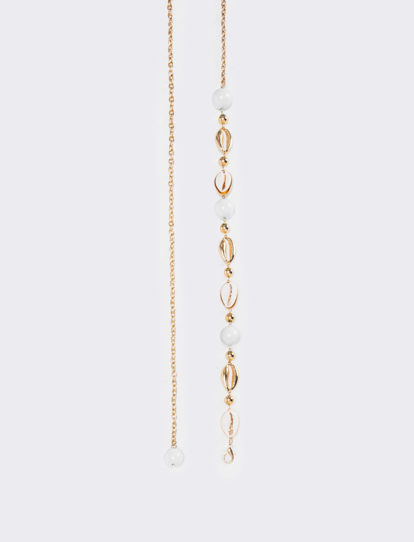 Cintura in metallo con conchiglie - Beige