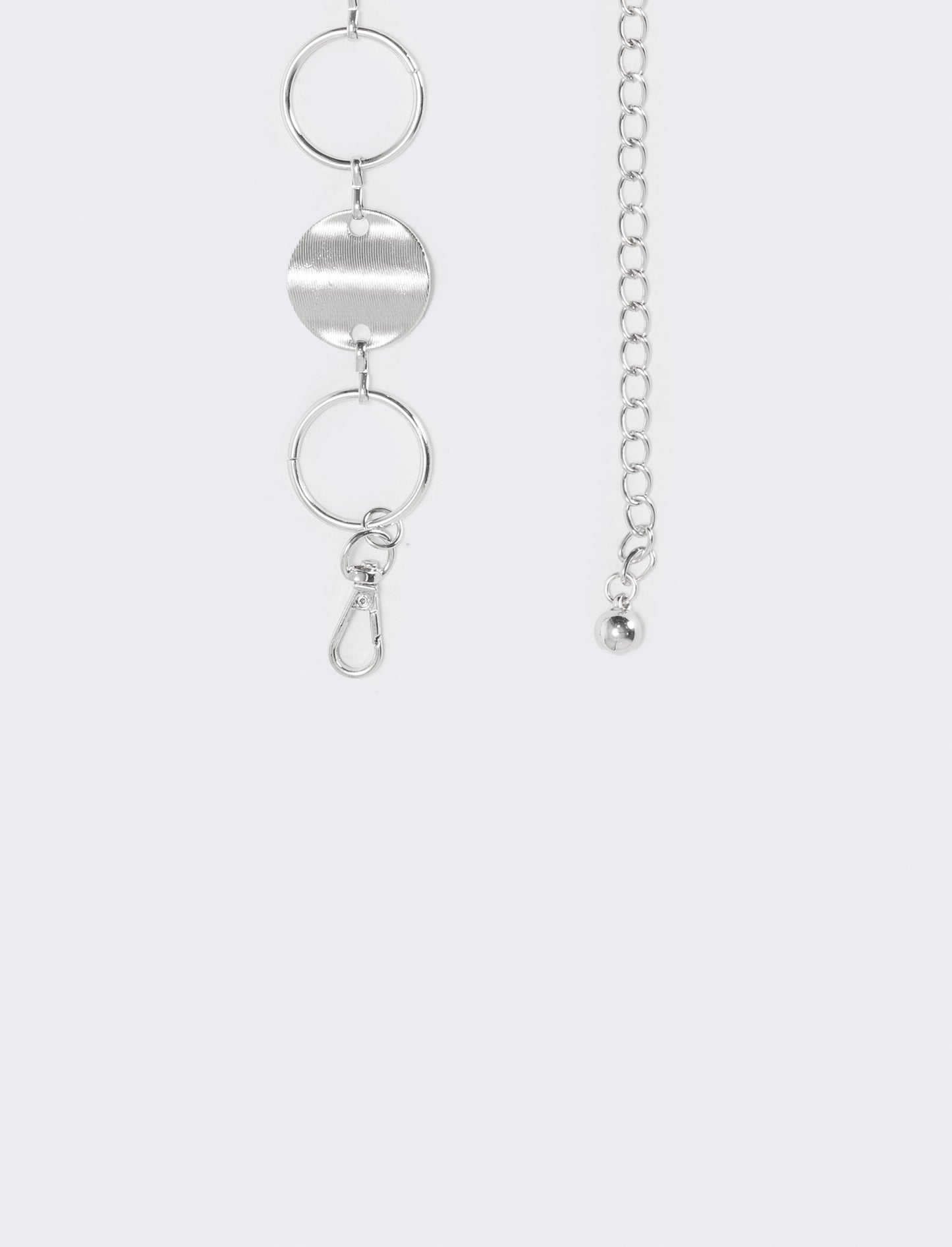 Belt with metal rings - Silver