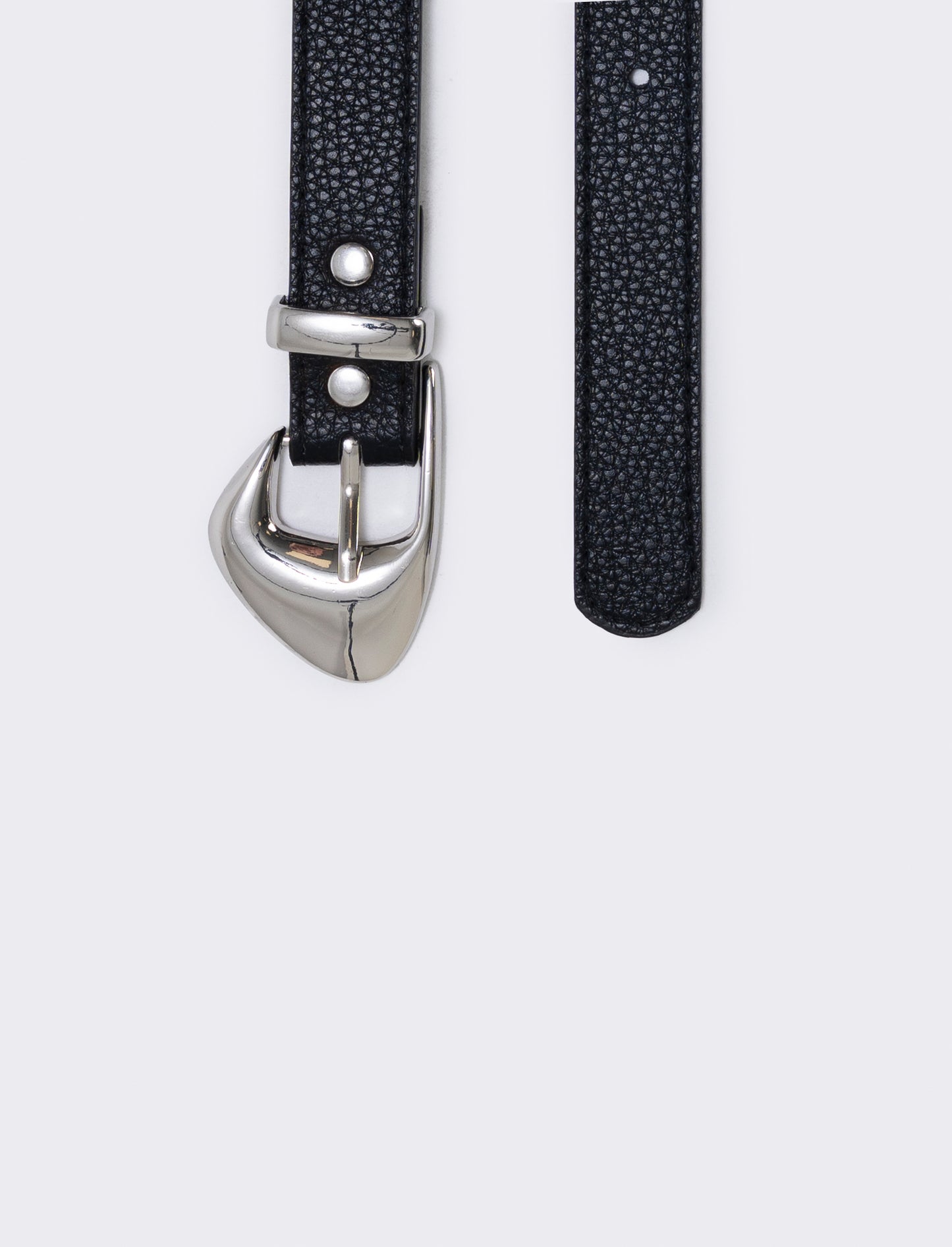 Cintura asimmetrica con fibbia elegante - Nero